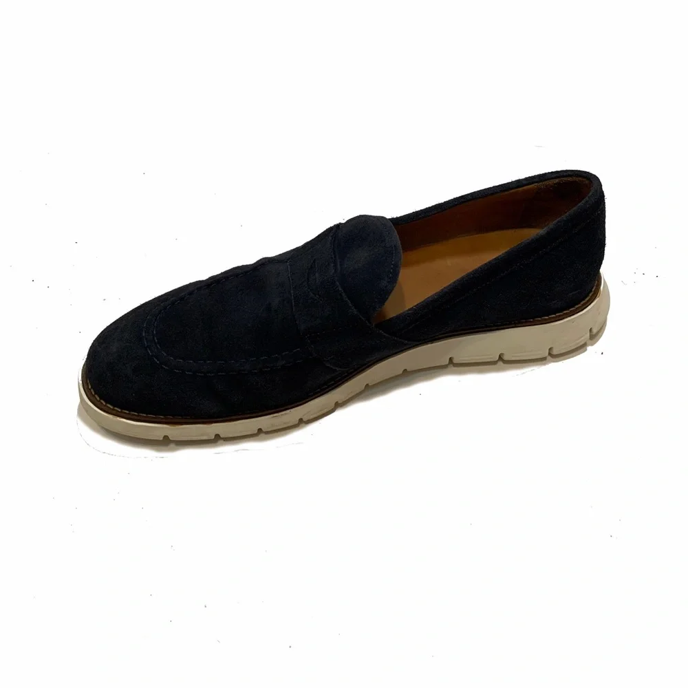 12 / armin oehler Men's Navy Suede Loafers